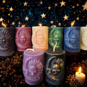 BEESWAX SUN AND MOON PILARS